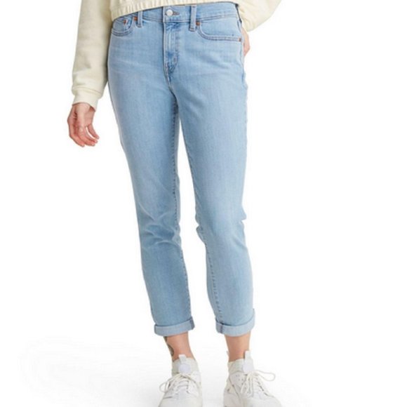 NWOT Levi's Women's Mid-Rise Stretch Boyfriend Tapered Leg Jeans Slate Era - Picture 1 of 4
